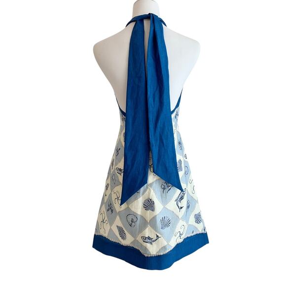 Alemais Pia printed linen minidress US 4 - Picture 8 of 10